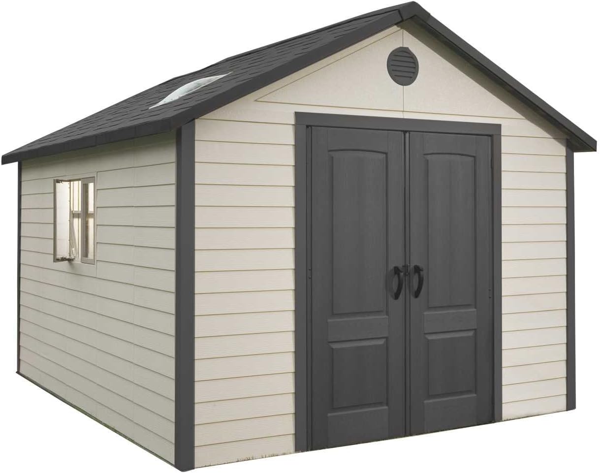 Lifetime 6433 Outdoor Storage Shed with Windows, 11 by 11 Feet