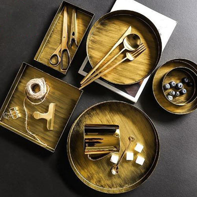 *EXCLUSIVE* Vintage Nordic Gold Trays